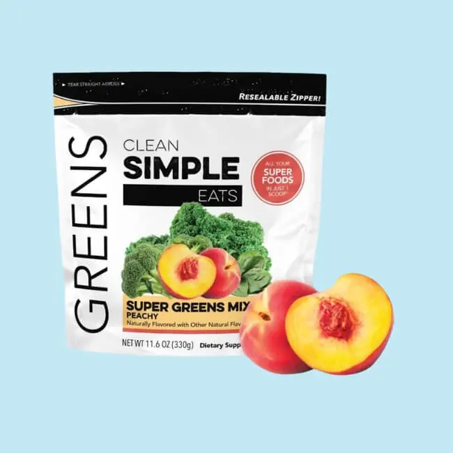 Clean Simple Eats Peachy Greens